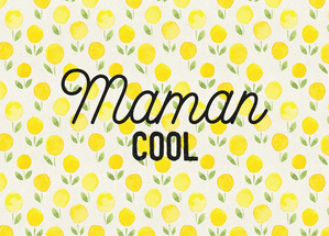 Maman cool avec des fleurs jaunes &eacute;clatantes